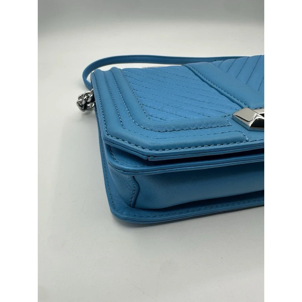 Rebecca Minkoff Chevron Quilted Small Love Crossbody Bag Marina NWT